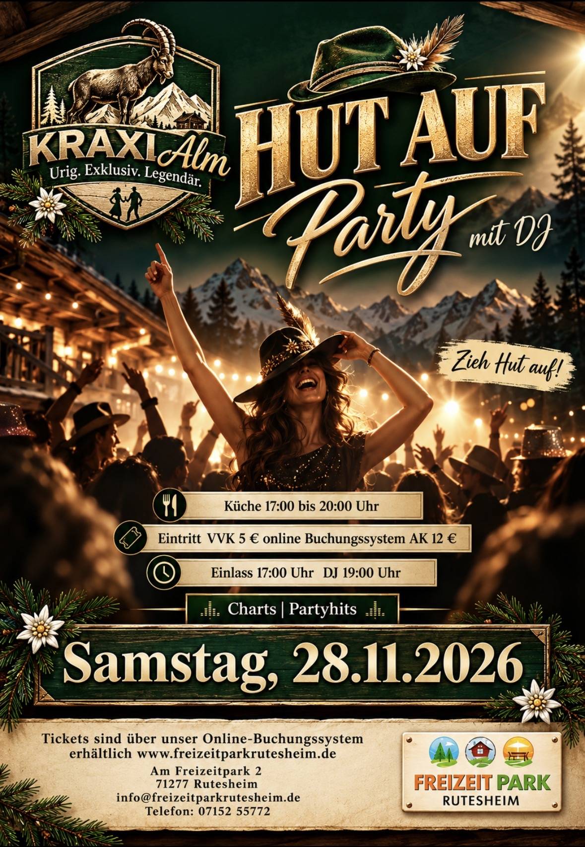 Hut auf Party  - mit DJ 